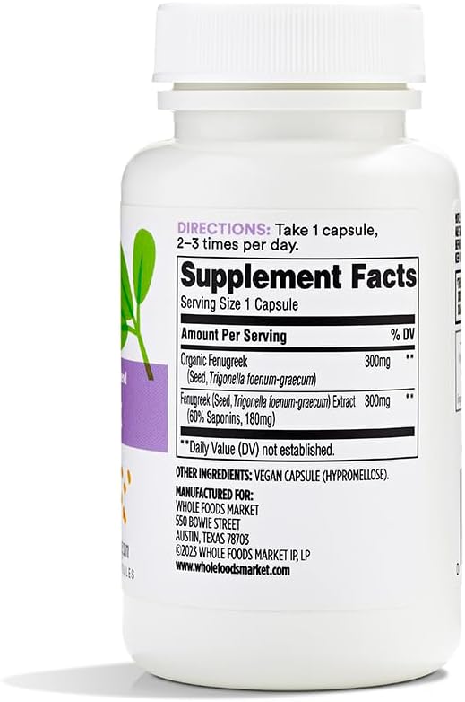 365 by Whole Foods Market Fenugreek, 60 CT (Pack of 2)