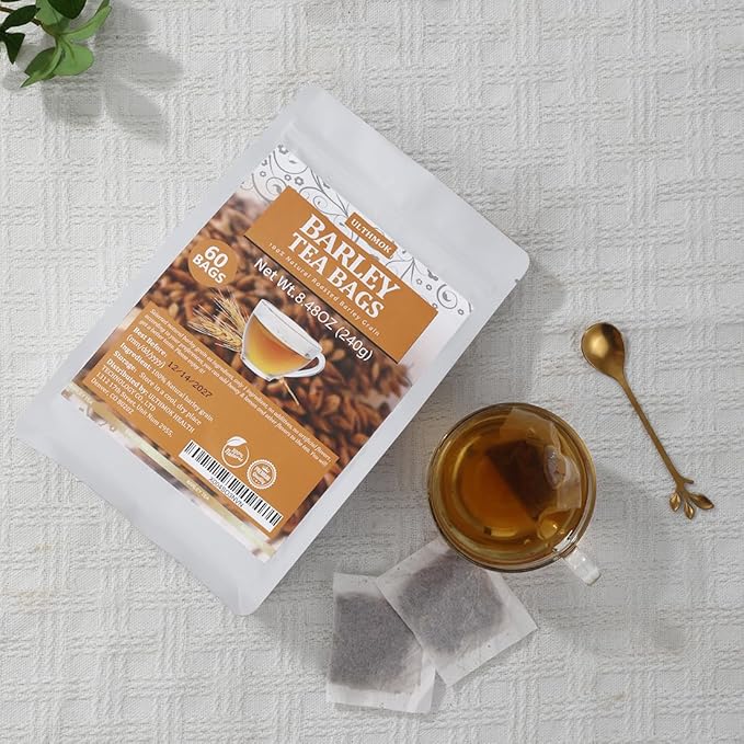 60 Premium Barley Tea Bags, Made with 100% Natural Roasted Barley Grain, Damai Cha - Digestion Support & Rich in Nutrition, No Additives & Caffeine Free.