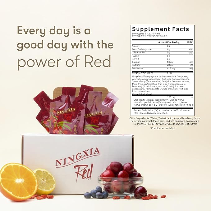Young Living Ningxia Red Supplement - Fortify & Revitalize - 30 Pack, 2 fl oz Each