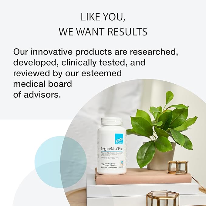 XYMOGEN RegeneMax Plus - Advanced Collagen Supplements with Biotin & Clinically Tested ch-OSA - Supports Skin, Hair, Nails & Bone Health - Collagen for Women & Men (60 Capsules)