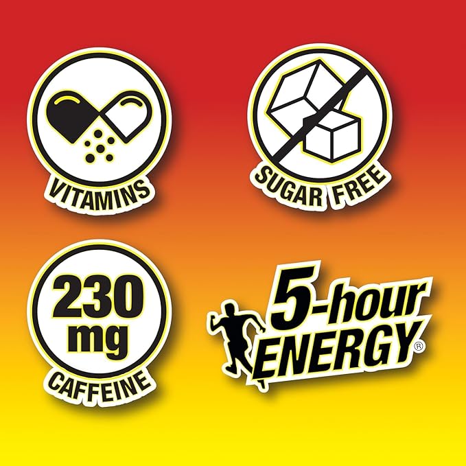 5-Hour Energy Gamer Shots Variety Pack, 24 Count (1.93 fl oz) - Extra Strength Apple Bash, Rocket Raspberry, Pineapple Charge Flavors