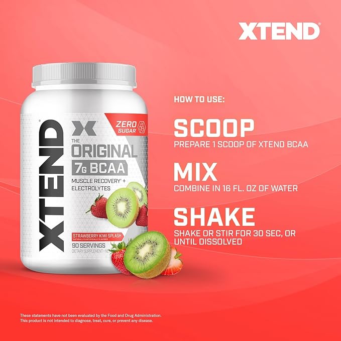 Xtend XTEND Original BCAA Powder 7g BCAA and 2.5g L-Glutamine, Sugar Free Post Workout Muscle Recovery Drink with Amino Acids for Men & Women, 90 Servings