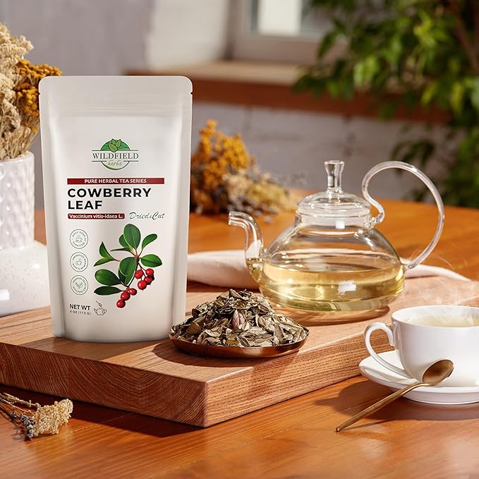 4 oz. Dried Cowberry Lingonberry Leaves Herbal Tea (Folium Vitis Idaea L.) - 113g Cowberry Leaf Herb Tea Hojas De Arándano Rojo (Arándano)