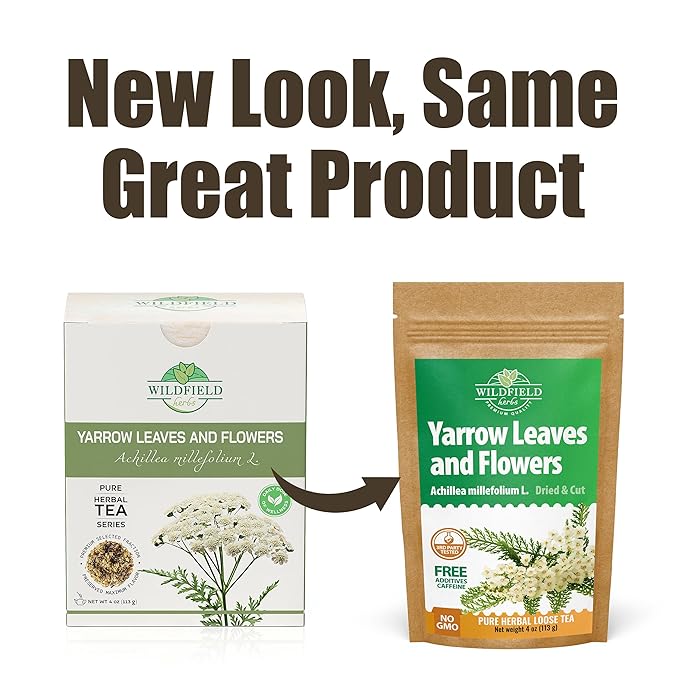 4 oz. Yarrow Herb Dried Yarrow Leaf & Flower Herbal Tea (Achillea Millefolium Tea) - 113g Herb Tea Milenrama