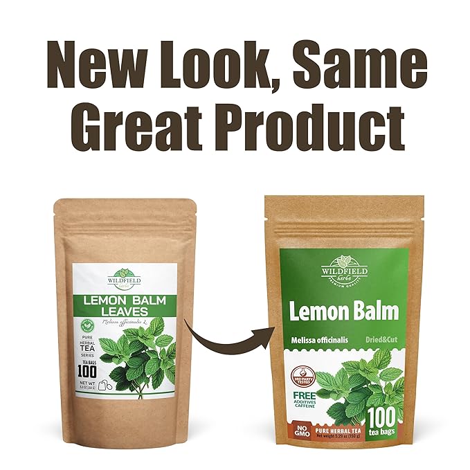 100 Bags Dried Lemon Balm Herb Frontier Loose Lemon Balm Tea (Melissa Officinalis Tea) - 100 Count 1.5 g Bags Melissa Herb Te De Toronjil