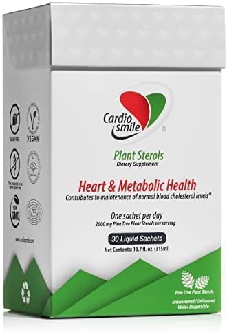 2000mg Plant Sterols Supports Healthy Cholesterol Levels with 1400mg beta-Sitosterol for Heart & Metabolic Health Support, 30 Day Supply in Single Use Liquid Packets