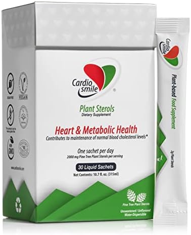 2000mg Plant Sterols Supports Healthy Cholesterol Levels with 1400mg beta-Sitosterol for Heart & Metabolic Health Support, 90 Day Supply in Single Use Liquid Packets