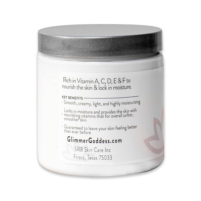 GLIMMER GODDESS Organic Body Butter - 8oz (Vanilla Bean)
