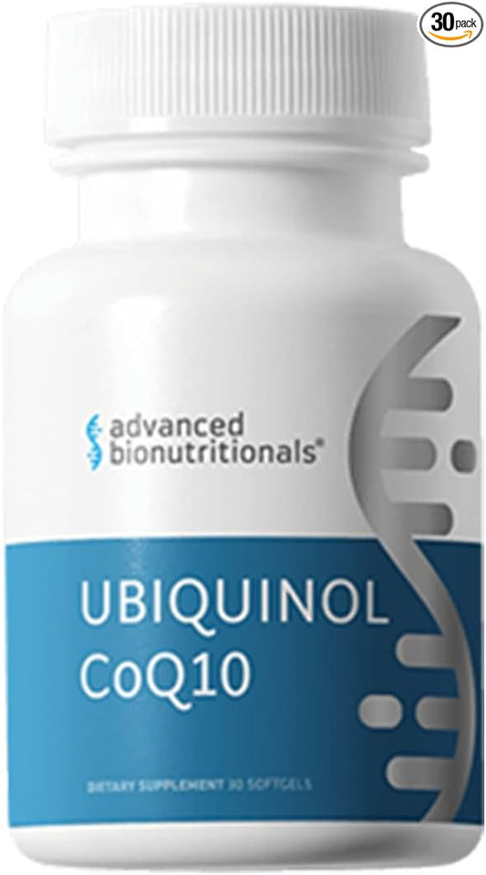 Advanced Bionutritionals Ubiquinol CoQ10, Increased Energy Production, Natural Antioxidant Supplement, Manufactured in The USA, 30 Softgel