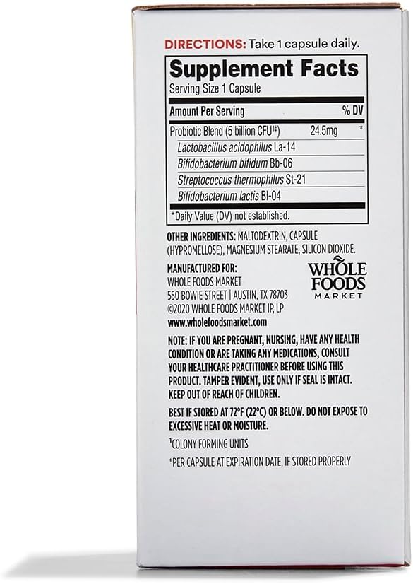 365 by Whole Foods Market, Daily Probiotic 5 Billion CFU, 60 ct