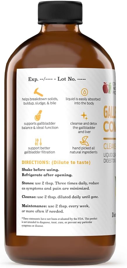 Gallbladder Complete 8oz - Natural Organic Liquid Gallstones Cleanse, Support, & Sludge Formula Supplement