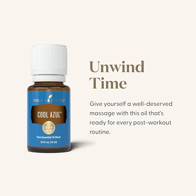 Young Living Essential Oil Blend | Refreshing & Soothing Aroma | 100% Pure Essential Oil for Home, Work, & Personal Use | Cool Azul | 15 ml