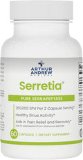 Arthur Andrew Medical, Serretia, Serrapeptase Formula for Muscle and Sinus Support, 60 Capsules