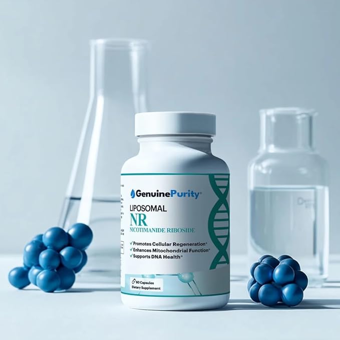 Liposomal NR 300mg Nicotinamide Riboside Supplement | Advanced NAD Boost for Cellular Energy and Mitochondrial Function | Gluten Free, Vegan, USA Made, Non-GMO | 60 Capsules
