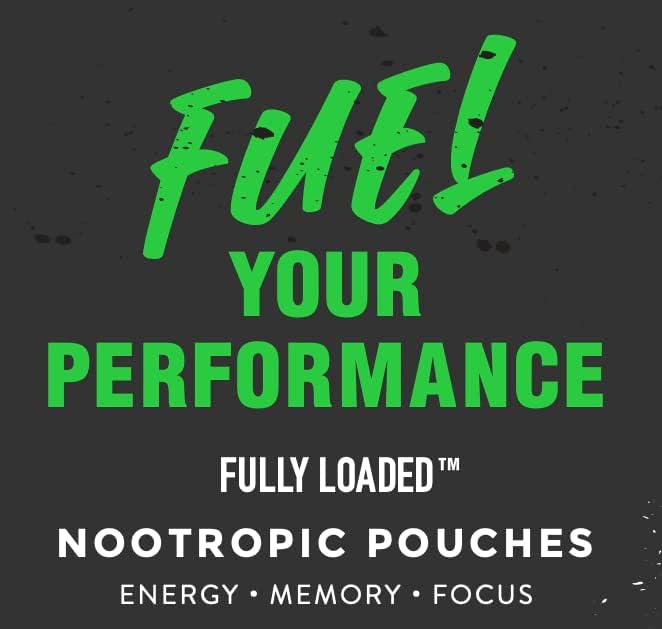 Fully Loaded Alpha Fuel Nootropic Pouches (Wintergreen Fuel) - Nootropic Energy Pouches with Caffeine, Alpha GPC, Tyrosine, Taurine, Guarana and More