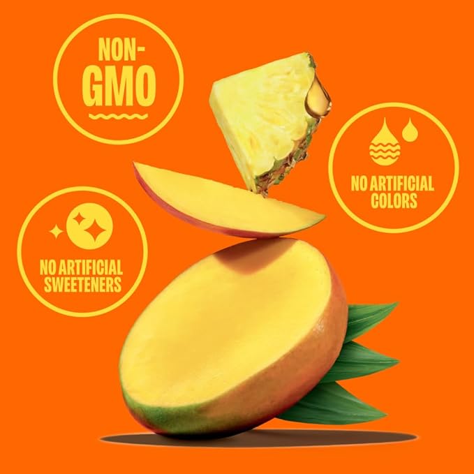 Revl Fruits™ 100% Juice, No Added Sugar, Pineapple Mango, Truly Tropical, 32 fl oz. Carton (Pack of 6)