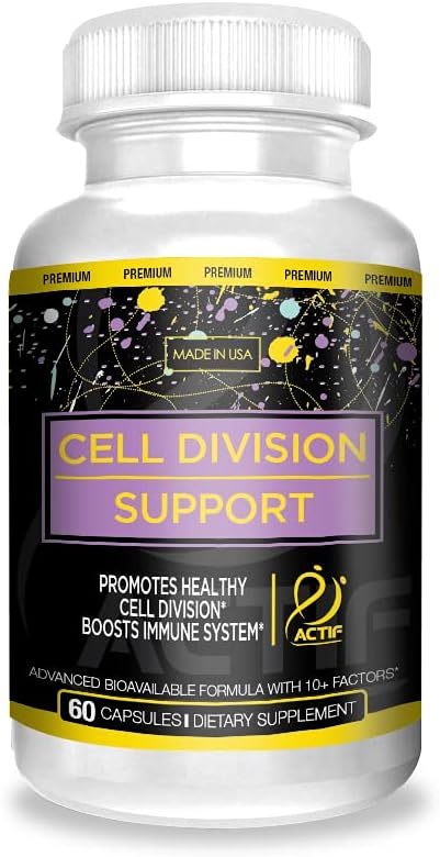 ACTIF Cell Division Support - Maximum Strength with 10+ Factors, Non GMO, 1 Month Supply, Made in USA