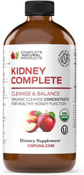 Complete Natural Kidney Complete - Liquid Dietary Supplement for Kidney Support, Cleanse, and Detox with Apple Cider Vinegar, Lemon, Organic Chanca Piedra, Beet, Citric Acid, Vitamin C, & More - 12oz