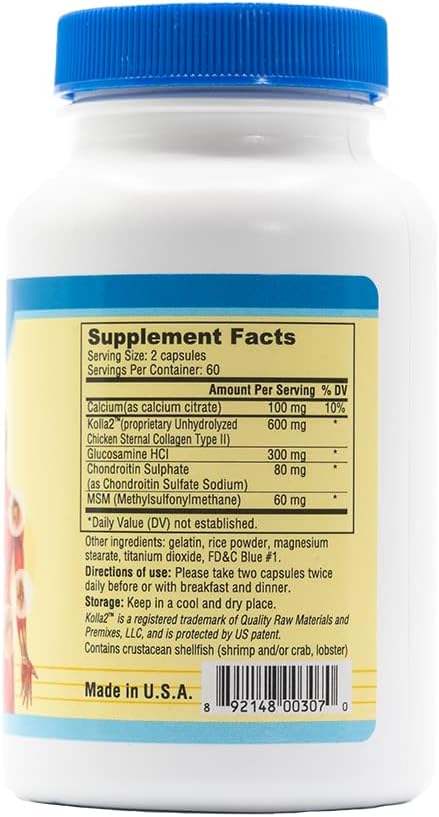 Bone and Joint Supplement with Kolla2 and More - Unique Formula for Bone and Joint Health. (120 Count). Best in Nature Bone Essence