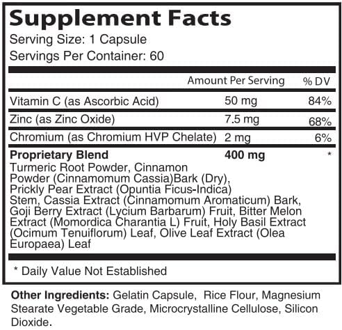 SugarBalance Capsules Supplement Max Advanced Formula (60 Capsules)