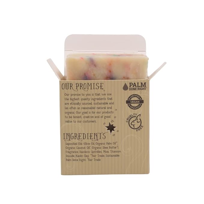 Varina Natural Confetti Bar Soap - Gentle Cleansing for Sensitive Skin, Sweet and Vanilla - 3 Pack