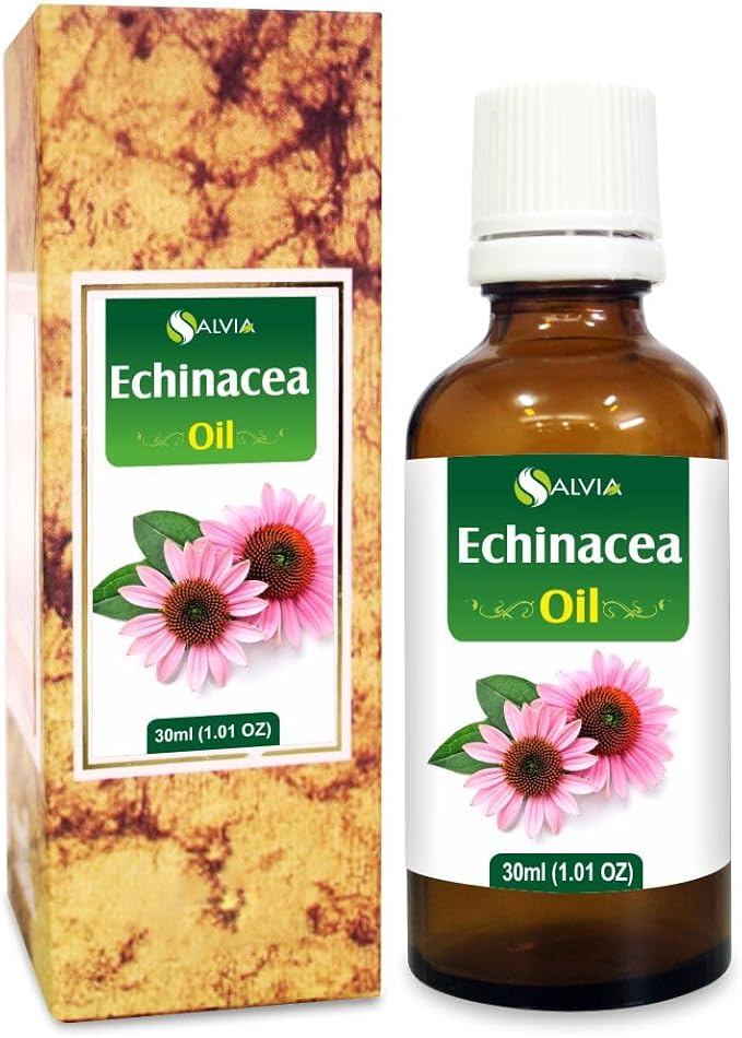 Salvia Echinacea Oil Pure and Natural Echinacea Oil Extract | Hair Care (Clean, Smooth and Silky Hair) | Skin Care (Hydrate, Nourish, Protect Skin) - 30 ML echinacea_30ml