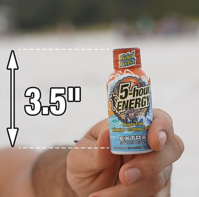 5-hour ENERGY Extra Strength Energy Shot, Tidal Twist (1.93 oz., 30 Count), Zero Calories & Sugar-Free 230 mg Caffeinated Energy Shot, Amino Acids & B Vitamins, Dietary Supplements, , Pina-Colada Flavor