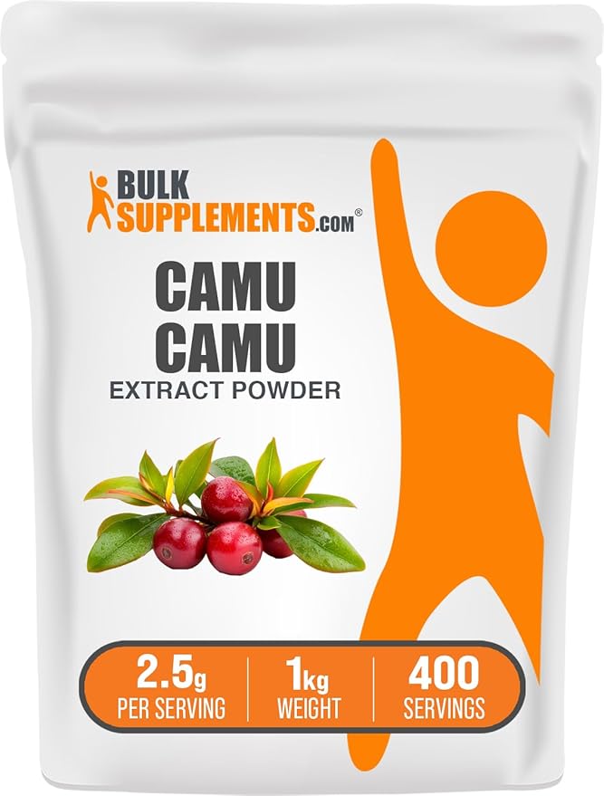 BulkSupplements.com Camu Camu Extract Powder - Superfood Supplement, Herbal Supplement - Vegan & Gluten Free, 2.5g per Serving, 1kg (2.2 lbs) (Pack of 1)