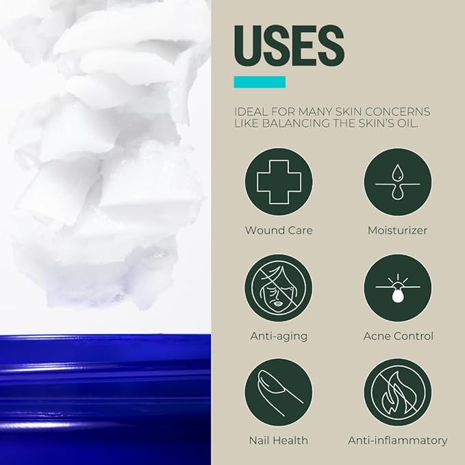 PurO3 Ozonated Jojoba Oil – Pure, Natural, Organic Skincare for Face & Body – Oxygenated Healing Lotion, Moisturizer & Beauty Cream in a Glass Jar – O3 Therapy Salve, 2 oz