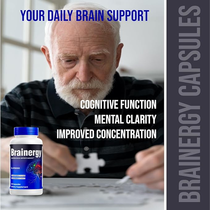 (2 Pack) Brainergy Capsules, Official Brainergy Supplement Pills with Natural Ingredients, Advanced Formula for Brain Health Support with Maximum Strength, Clarity & Focus (120 Capsules)