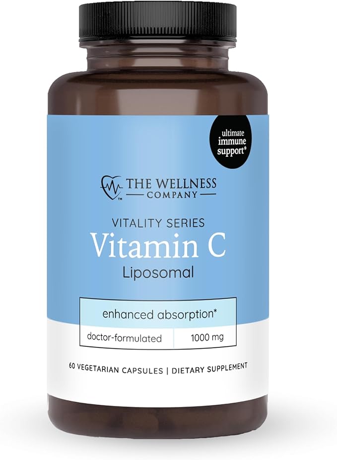The Wellness Company Liposomal Vitamin C – Ultimate Absorption for Immune Support | 30ct (1 Month Supply)