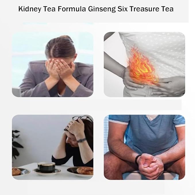 Panax & Mulberry Herbal Tea,Ginseng Five Treasures Tea, Kidney Formula Six Treasure Teas, Panax Wolfberry Mulberry Herbal Goji Berry Red Date Teas Formula Traditional Chinese Blend (30bags)