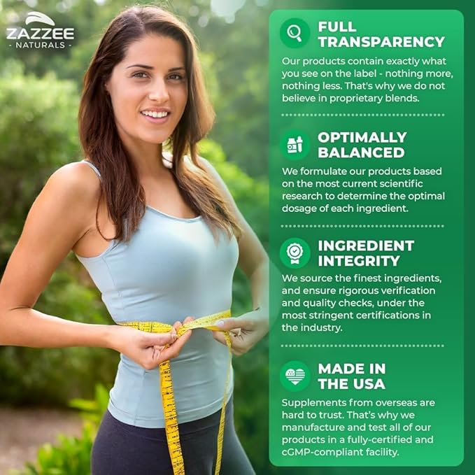 Zazzee Extra Strength Green Tea 20:1 Extract, 6000 mg Strength, 50% EGCG, 98% Polyphenols and 80% Catcehins, 90 Vegan Capsules, 3 Month Supply, Standardized and Concentrated 20X Potency, Non-GMO