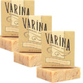 Varina Organic Lavender Oatmeal Bar Soap - Gentle Cleansing for Sensitive Skin, Herbal - 3 Pack