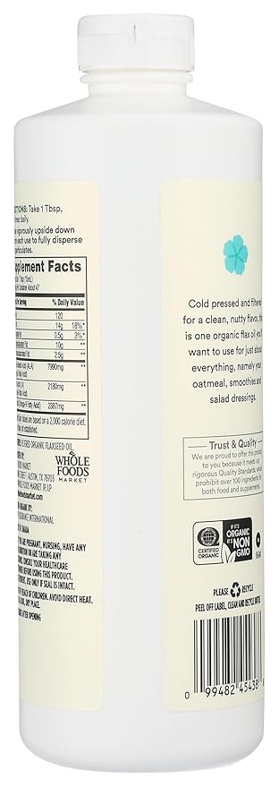365 by Whole Foods Market, Organic Filtered Flax Oil, 24 fl oz