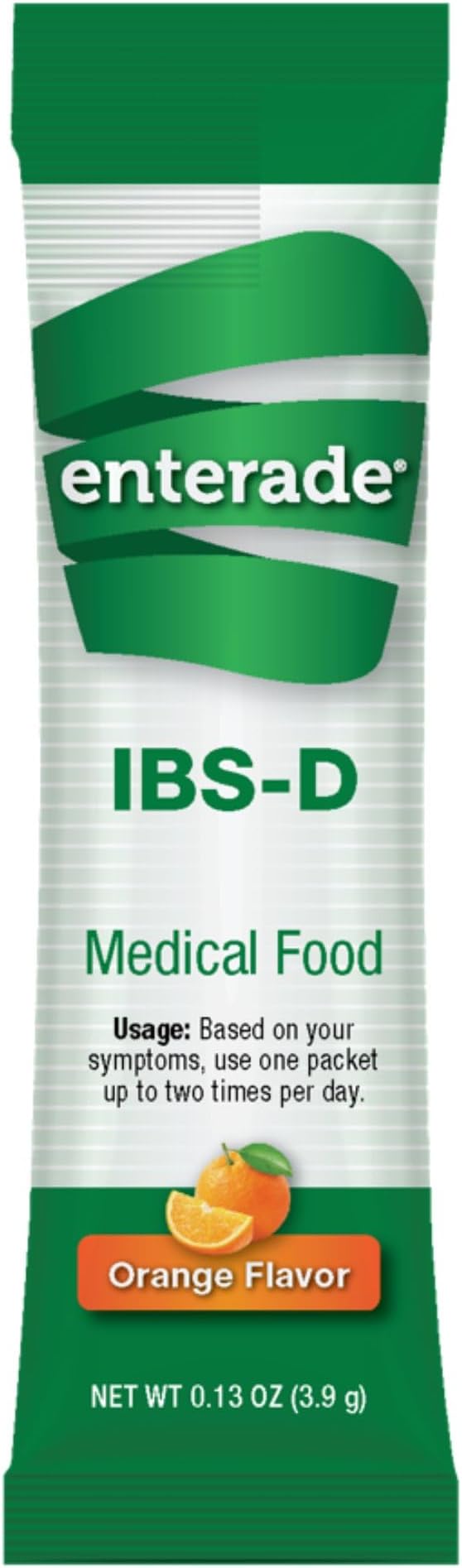 enterade IBS-D Powder Packets for IBS Relief of Symptoms from Irritable Bowel Syndrome with Diarrhea (IBS-D) - Orange, 1 Pack of 10 Single-Serving Powder Packets