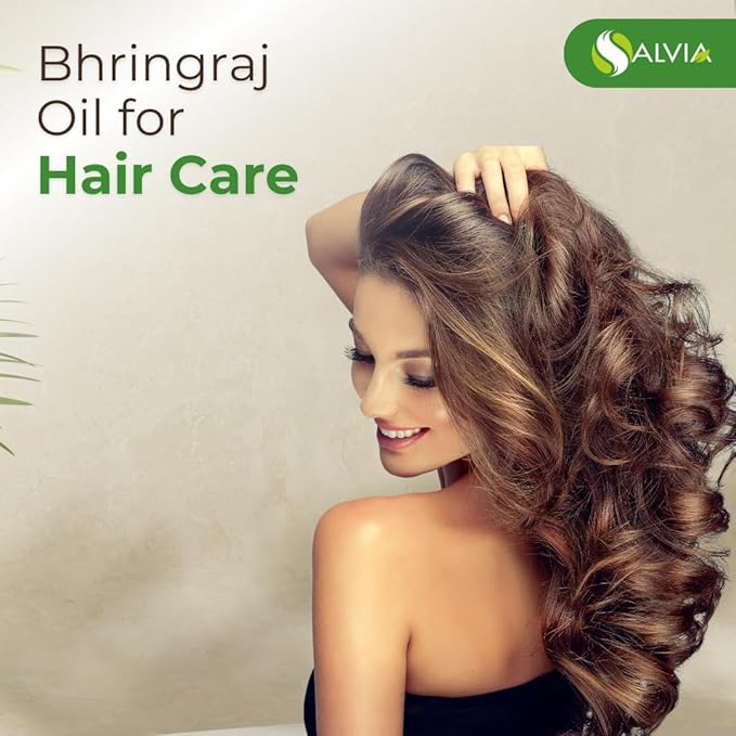 SALVIA Bulk Bhringraj Oil (Eclipta alba) Carrier Oil 100% Pure & Natural Undiluted Unrefined Uncut Organic Standard Oil Cold Pressed Therapeutic Grade Aromatherapy Bulk Oil 1000ml/33.8fl oz