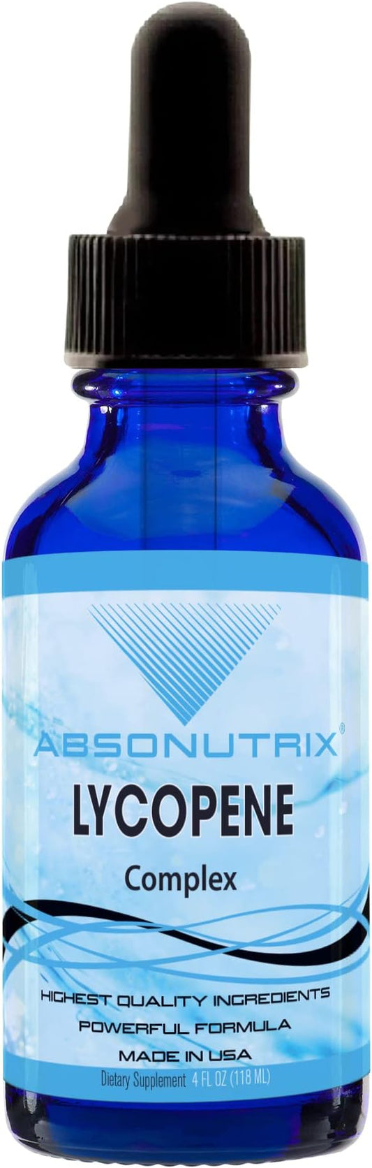 Absonutrix Lycopene Complex- 50 mg 4 Oz Bottle, 200 Highly Potent Servings, Pure Ingredients, Third-Party Tested, Quick Absorption, GMP-Certified, Non-GMO, Cruelty-Free Products, Made in USA