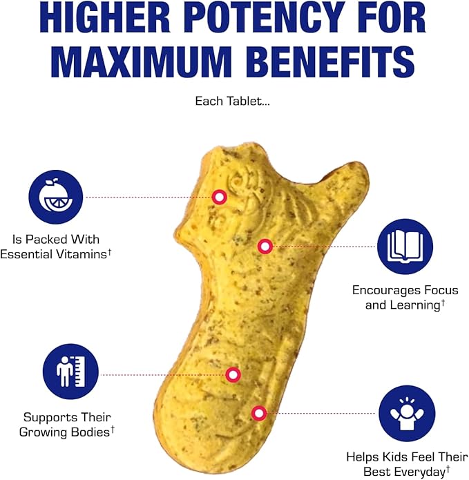 25-in-1 Kids Chewable Multivitamin - Clinically Formulated Kids Multivitamin with Iron Magnesium Vitamins A B Complex C D E Antioxidant Rich Fruit Extracts & More - Made in The USA - 1 Month Supply