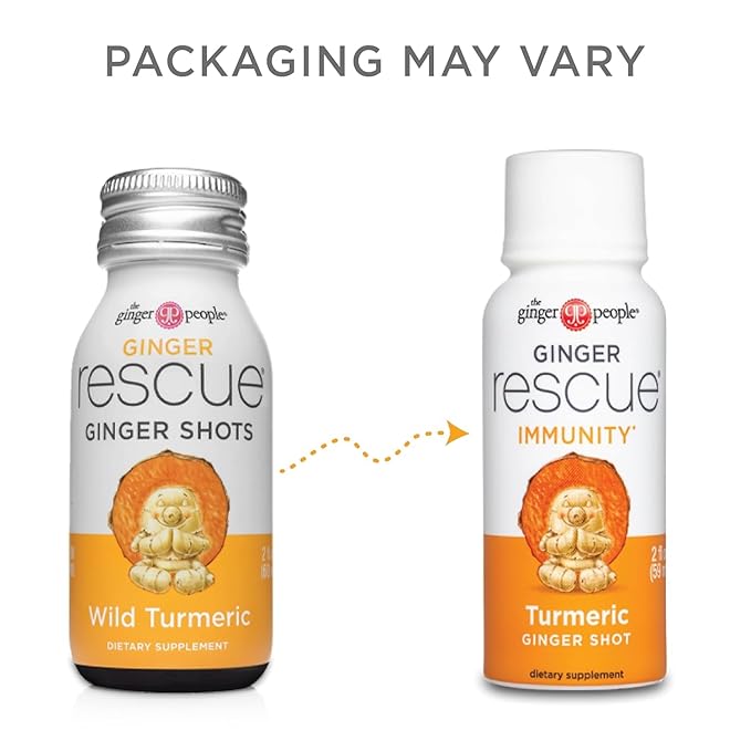 Ginger Rescue Shots by The Ginger People – Energy Boosting, Caffeine Free Energy, Digestive Heath, Lemon Cayenne Flavor, 2 Fl Oz (Pack of 144)
