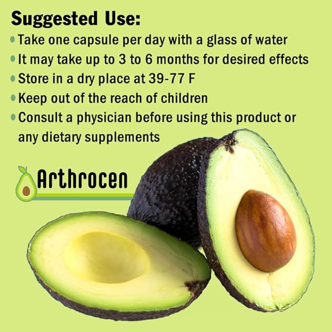 EVO Vegan Joint Health Supplement, 300Mg Avocado Soy Unsaponifiable, 60 Day Supply, One Capsule Per Day (12 Months)