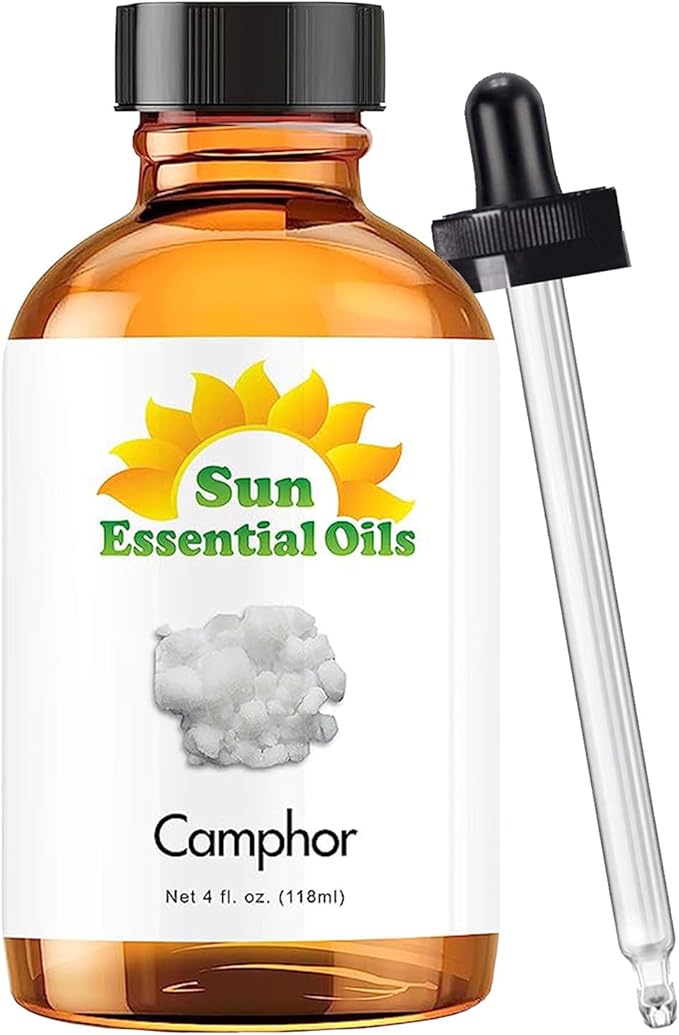 Sun Essential Oils Camphor Essential Oil 4 Fl Oz - Aromatherapy Camphor Oil for Diffuser (Pack of 1)