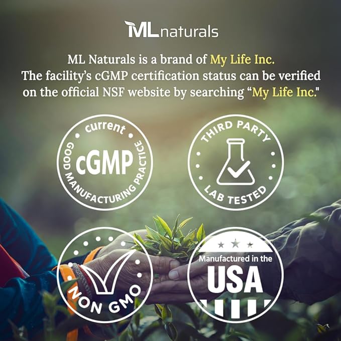 ML Naturals High Potency Liposomal Vitamin C 1,700mg Serving, 90 Vegetable Capsules, High-Potency, Long-Lasting Effect, Gluten-Free