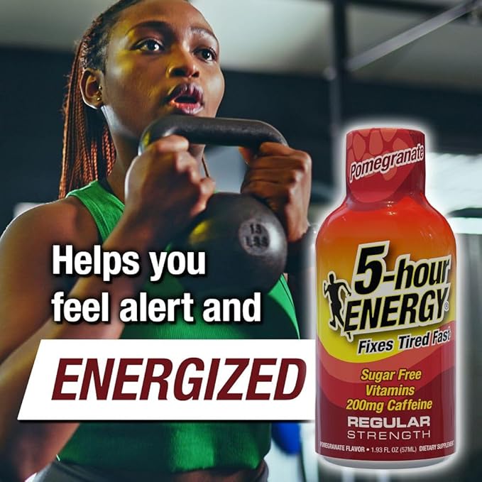 5-hour ENERGY Regular Strength Energy Shot, Pomegranate Flavor, 1.93oz, 20-Pack - Sugar Free