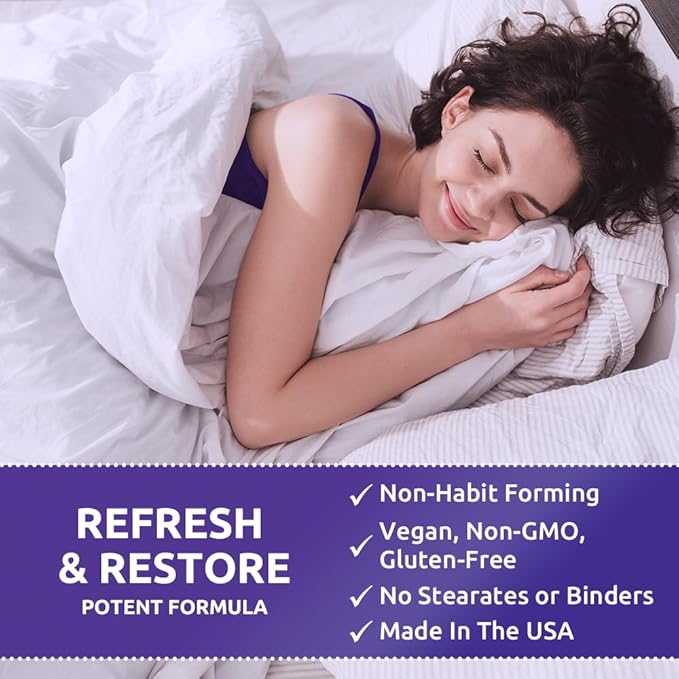 Zentastic Sleep Aid - Non Habit Forming for Healthy Sleep - Melatonin, Valerian, Suntheanine, Magnesium, Herbals, & More - Natural Sleep Aid for Adults - Sleeping Pills - Made in USA, 60 Capsules