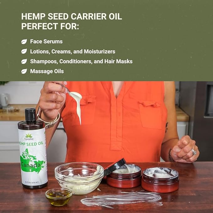 Hemp Seed Oil Direct from Canada - Hemp Seed Oil for Hair, Skin, Body - 1 Gallon