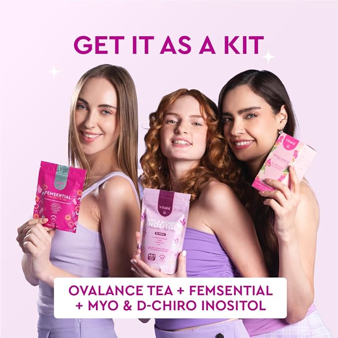 | Myo Inositol (4g) & D-Chiro Inositol (1g) Ideal Mix 40:1 | Duration 45 Days | with Folic Acid + Vitamin D3 + Zinc, Powdered Dietary Supplement for Women (225 g)