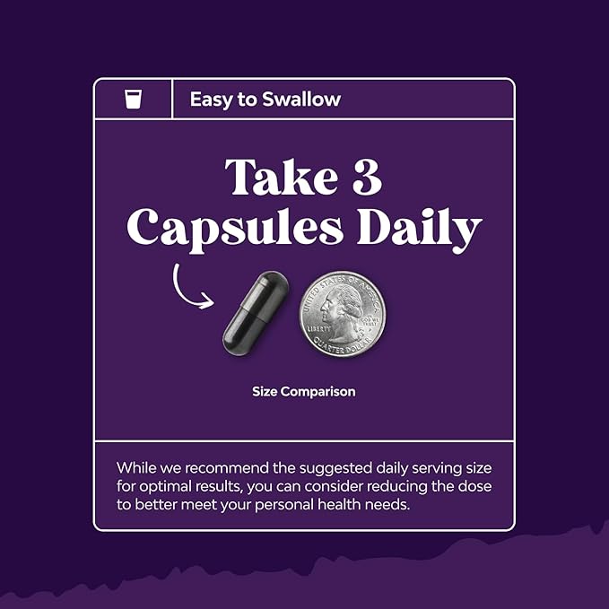 Activated Charcoal Pills Detox & Cleanse - Purifying Coconut Capsules with 1200 mg Per Serving for Bloating Relief - Active Detox Supplement for Body & Gut Health - 90 Count