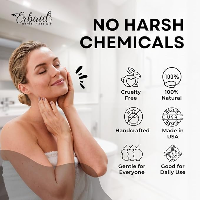 Charcoal Soap – Natural Activated Charcoal Black Soap Bar – Exfoliating Face & Body Wash for Dry, Sensitive, Oily Skin – Facial Cleanser with Bentonite Clay for Acne, Blackheads, & Scars, Made in USA