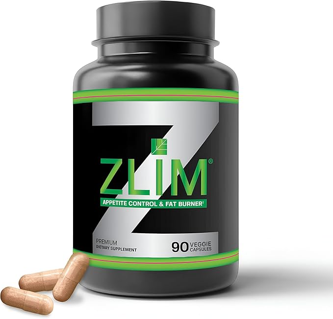 Zlim Appetite & Weight Supplement – Supports Healthy Digestion, Promotes Fiber & Antioxidant Intake, with Gymnema Sylvestre, Apple Pectin & Ashwagandha – All-Natural Ingredients (90 Veggie Capsules)